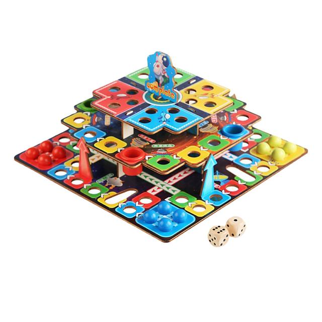 Wooden Ludo Board Game Chinese Checkers Parent Child Interaction  Educational Strategy Toy For Toddlers Children Family - Chess Games -  AliExpress